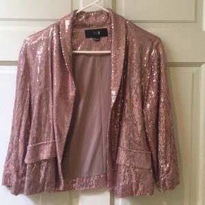 Pink sequin blazer